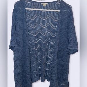 Stylish Navy Open-Front Cardigan